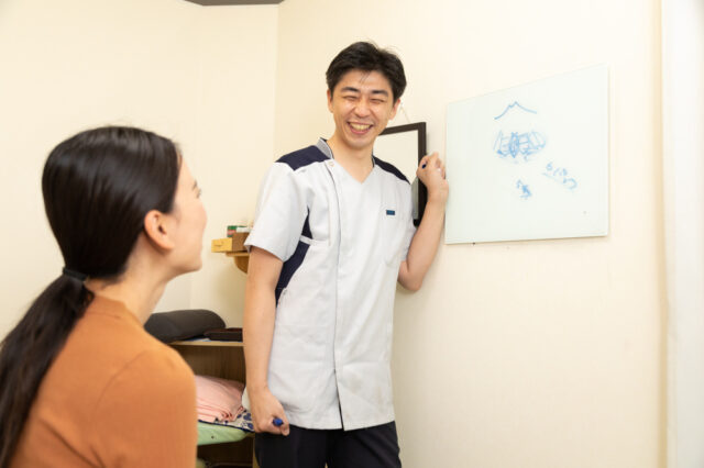 ベッドサイドでの説明